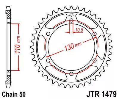 Jt sprockets JTR1479.38ZBK hátsó lánckerék indukciós edzett fekete horgany bevonat Lánckerék 1