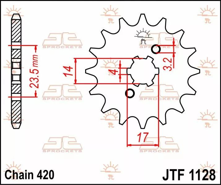 Jt sprockets JTF1128.11 első lánckerék Lánckerék 1