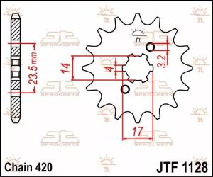 Jt sprockets JTF1128.11 első lánckerék Lánckerék 1