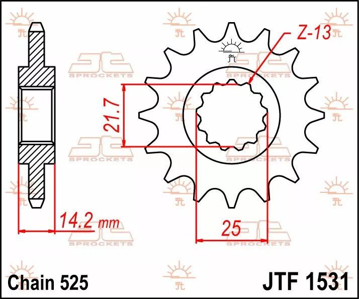 Jt sprockets JTF1531.15 első lánckerék Lánckerék 1
