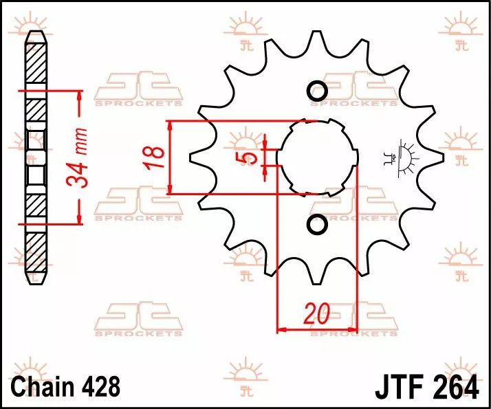Jt sprockets JTF264.16 első lánckerék Lánckerék 1