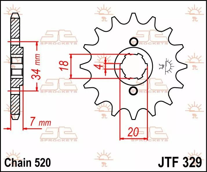 Jt sprockets JTF329.13 első lánckerék Lánckerék 1