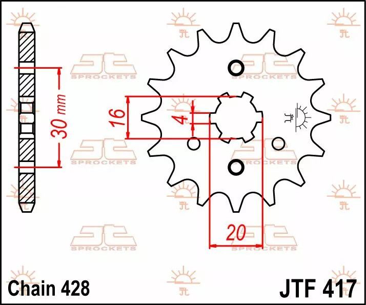 Jt sprockets JTF417.14 első lánckerék Lánckerék 1