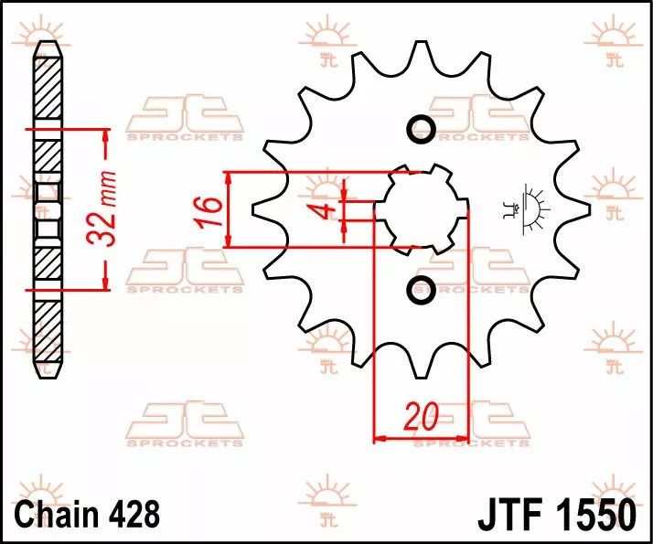 Jt sprockets JTF1550.14 első lánckerék Lánckerék 1