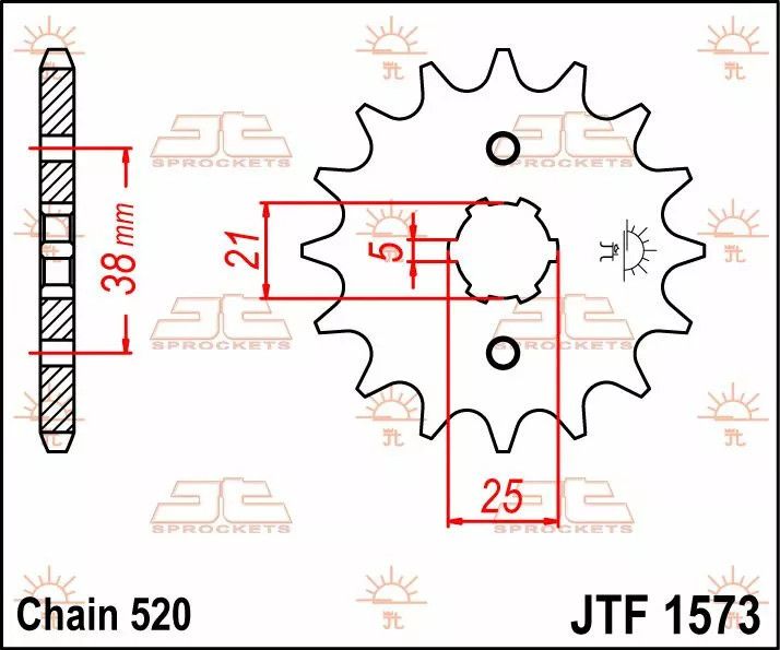 Jt sprockets JTF1573.14 első lánckerék Lánckerék 1