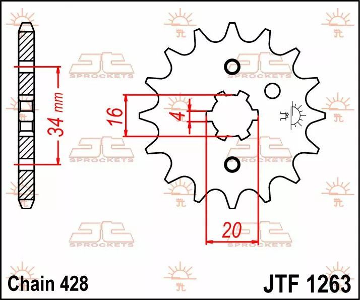 Jt sprockets JTF1263.17 első lánckerék Lánckerék 1
