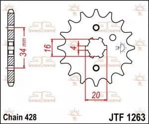 Jt sprockets JTF1263.17 első lánckerék Lánckerék 1