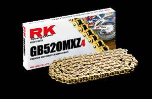 RK MXZ4 100 CLIP kapcsolat 520 NON-SEAL csere meghajtó Lánc / arany / Króm Molibdén acél Meghajtólánc , motorkerékpár lánc