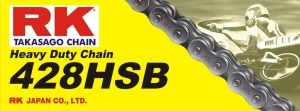 RK 428HSB-136-CL 428H nagy teherbírású hajtólánc Meghajtólánc , motorkerékpár lánc