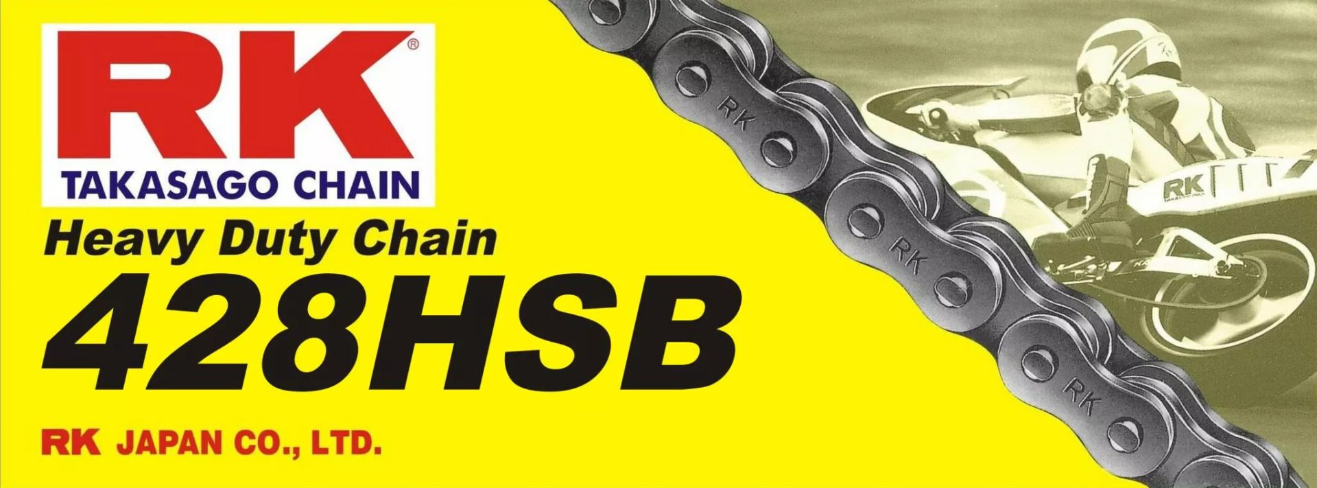 RK 428HSB-138-CL 428H nagy teherbírású hajtólánc Meghajtólánc , motorkerékpár lánc 0