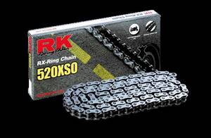RK XSO 80 CLIP & szegecs kapcsolat 520 X-RING csere meghajtó Lánc / NATURAL|NATURAL / karbon ötvözet acél Meghajtólánc , motorkerékpár lánc