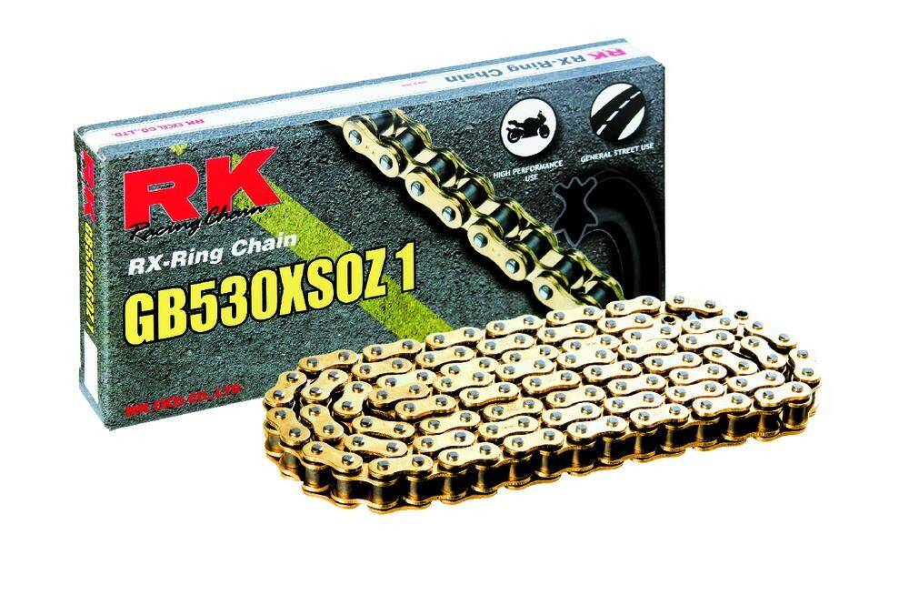 RK GB530XSOZ1 102 szegecs kapcsolat 530 X-RING csere meghajtó Lánc / arany Meghajtólánc , motorkerékpár lánc 0
