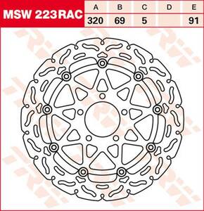 Trw fék féktárcsa úszó 320 RAC-DESIGN Féktárcsa és alkatrészei