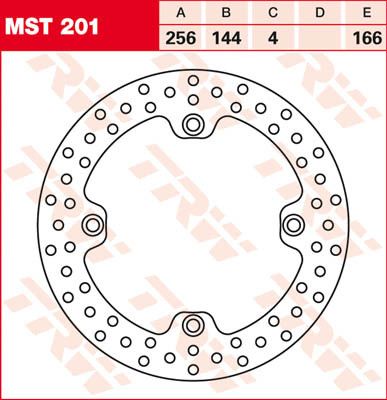 Trw MST201 kerek fix fékrotor 250-299mm Féktárcsa és alkatrészei 0