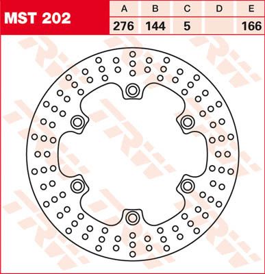 Trw MST202 kerek fix fékrotor 250-299mm Féktárcsa és alkatrészei 0