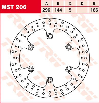 Trw MST206 kerek fix fékrotor 250-299mm Féktárcsa és alkatrészei 0