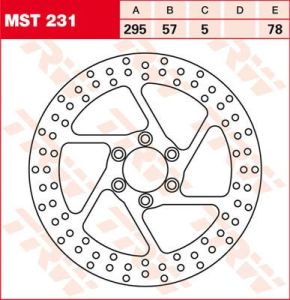 Trw MST231 kerek fix fékrotor 250-299mm Féktárcsa és alkatrészei