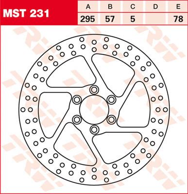 Trw MST231 kerek fix fékrotor 250-299mm Féktárcsa és alkatrészei 0