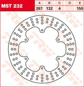 Trw MST232 kerek fix fékrotor 250-299mm Féktárcsa és alkatrészei