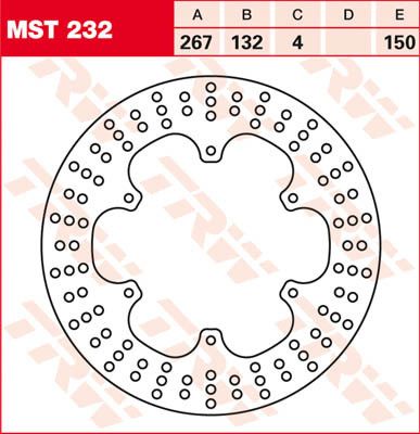 Trw MST232 kerek fix fékrotor 250-299mm Féktárcsa és alkatrészei 0