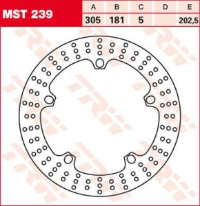 Trw MST239 kerek fix fékrotor, nagyobb, mint 300 mm Féktárcsa és alkatrészei