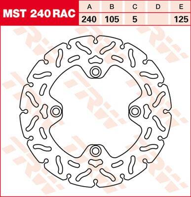 Trw fék féktárcsa FIXED 240 RAC-DESIGN Féktárcsa és alkatrészei 0