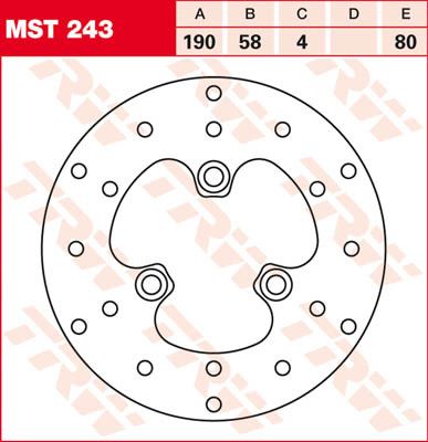 Trw MST243 kerek fix fékrotor 219 mm-ig Féktárcsa és alkatrészei 0