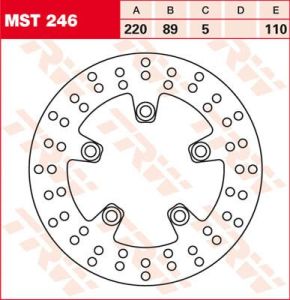 Trw MST246 kerek fix fékrotor 220-250mm Féktárcsa és alkatrészei