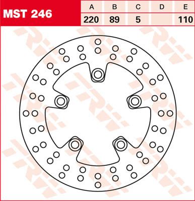 Trw MST246 kerek fix fékrotor 220-250mm Féktárcsa és alkatrészei 0