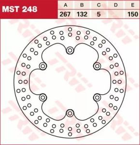 Trw MST248 kerek fix fékrotor 250-299mm Féktárcsa és alkatrészei