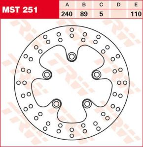 Trw MST251 kerek fix fékrotor 220-250mm Féktárcsa és alkatrészei
