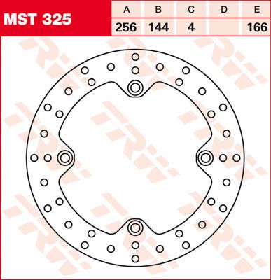 Trw MST325 kerek fix fékrotor 250-299mm Féktárcsa és alkatrészei 0