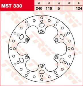 Trw MST330 kerek fix fékrotor 220-250mm Féktárcsa és alkatrészei