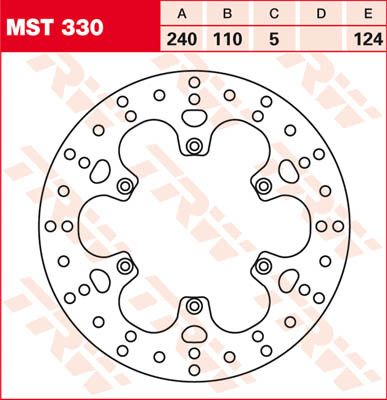 Trw MST330 kerek fix fékrotor 220-250mm Féktárcsa és alkatrészei 0