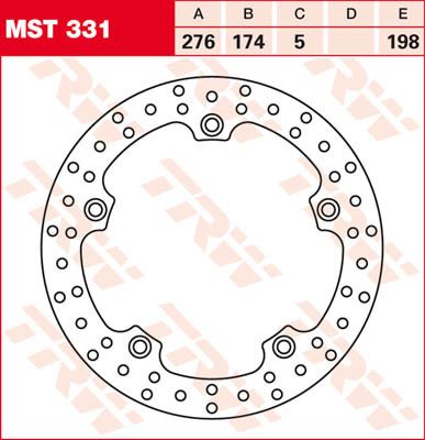 Trw MST331 kerek fix fékrotor 250-299mm Féktárcsa és alkatrészei 0