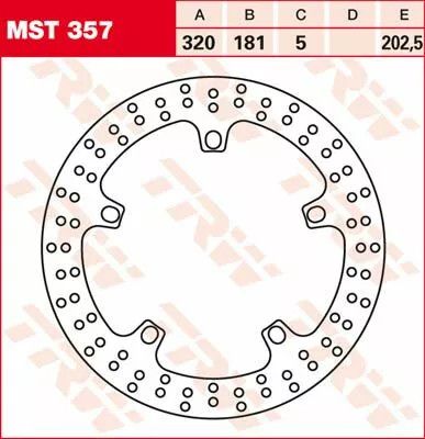 Trw MST357 kerek fix fékrotor 250-299mm Féktárcsa és alkatrészei 0