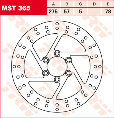 Trw MST365 kerek fix fékrotor 250-299mm Féktárcsa és alkatrészei 0