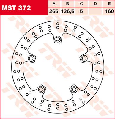 Trw MST372 kerek fix fékrotor 250-299mm Féktárcsa és alkatrészei 0