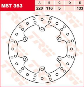 Trw MST363 kerek fix fékrotor 220-250mm Féktárcsa és alkatrészei