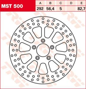 Trw MST500 kerek fix fékrotor 250-299mm Féktárcsa és alkatrészei