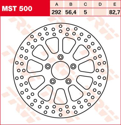 Trw MST500 kerek fix fékrotor 250-299mm Féktárcsa és alkatrészei 0