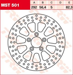 Trw MST501 kerek fix fékrotor 250-299mm Féktárcsa és alkatrészei