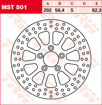 Trw MST501 kerek fix fékrotor 250-299mm Féktárcsa és alkatrészei 0