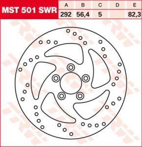 Trw MST501SWR kerek fix fékrotor lengő kialakítás Féktárcsa és alkatrészei