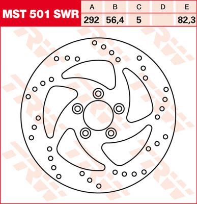 Trw MST501SWR kerek fix fékrotor lengő kialakítás Féktárcsa és alkatrészei 0