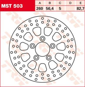 Trw MST503 kerek fix fékrotor 250-299mm Féktárcsa és alkatrészei