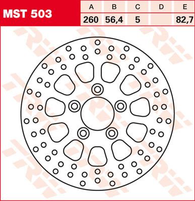 Trw MST503 kerek fix fékrotor 250-299mm Féktárcsa és alkatrészei 0