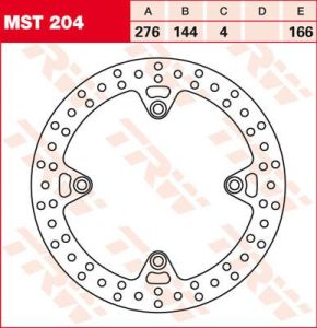 Trw MST204 kerek fix fékrotor 250-299mm Féktárcsa és alkatrészei