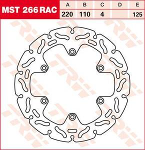 Trw fék féktárcsa FIXED RAC-DESIGN Féktárcsa és alkatrészei