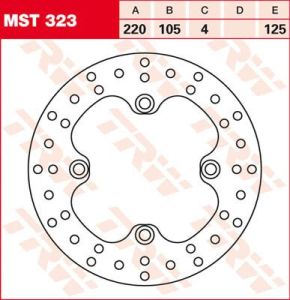Trw MST323 kerek fix fékrotor 220-250mm Féktárcsa és alkatrészei
